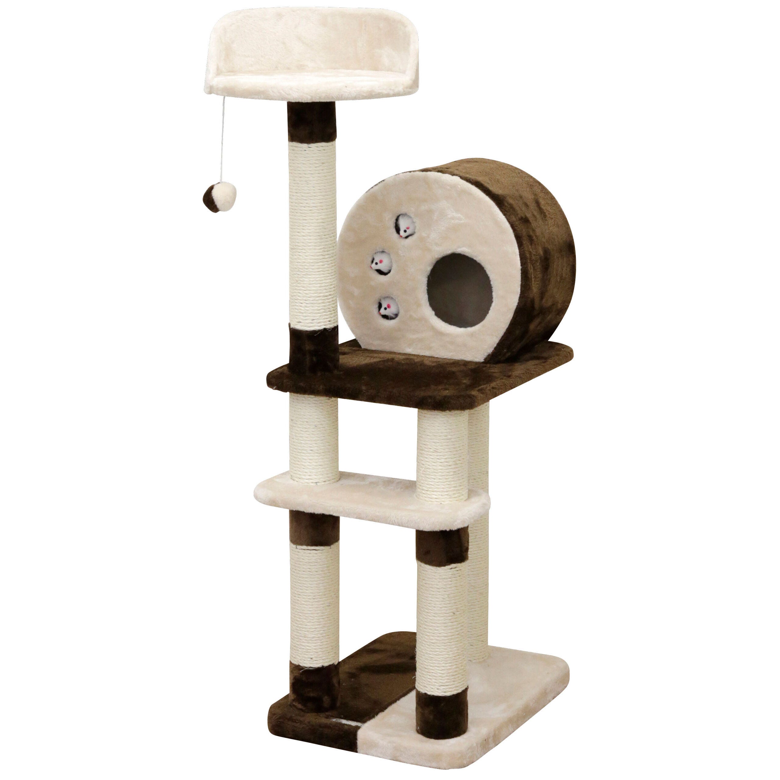 Kratzbaum PLANET X braun/beige, 50 x 40 x 127 cm
