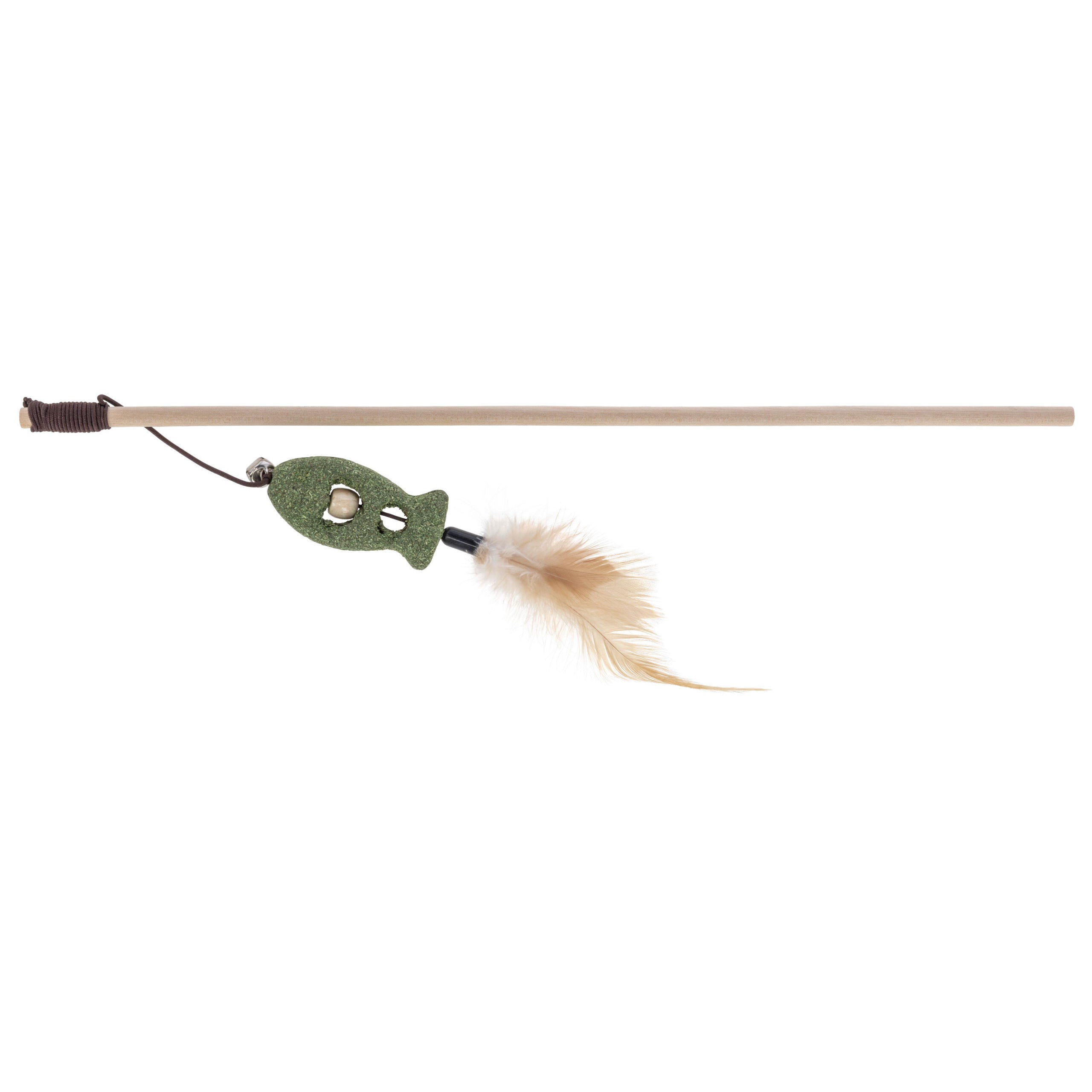 Katzenspielangel Catnip Fisch, mit Federn, Länge 40 cm
