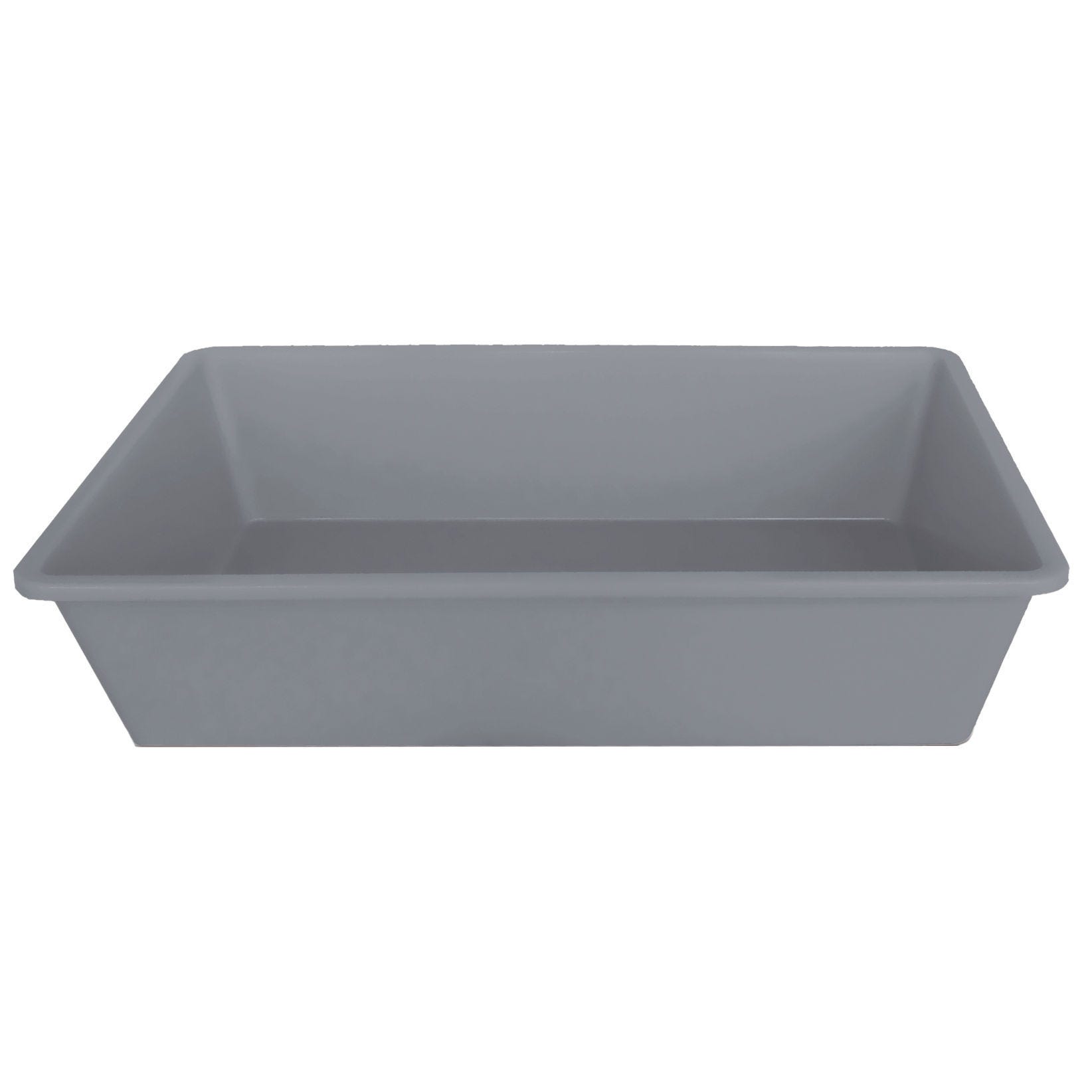 Katzentoilette 40x30x 10 cm grau, ohne Rand