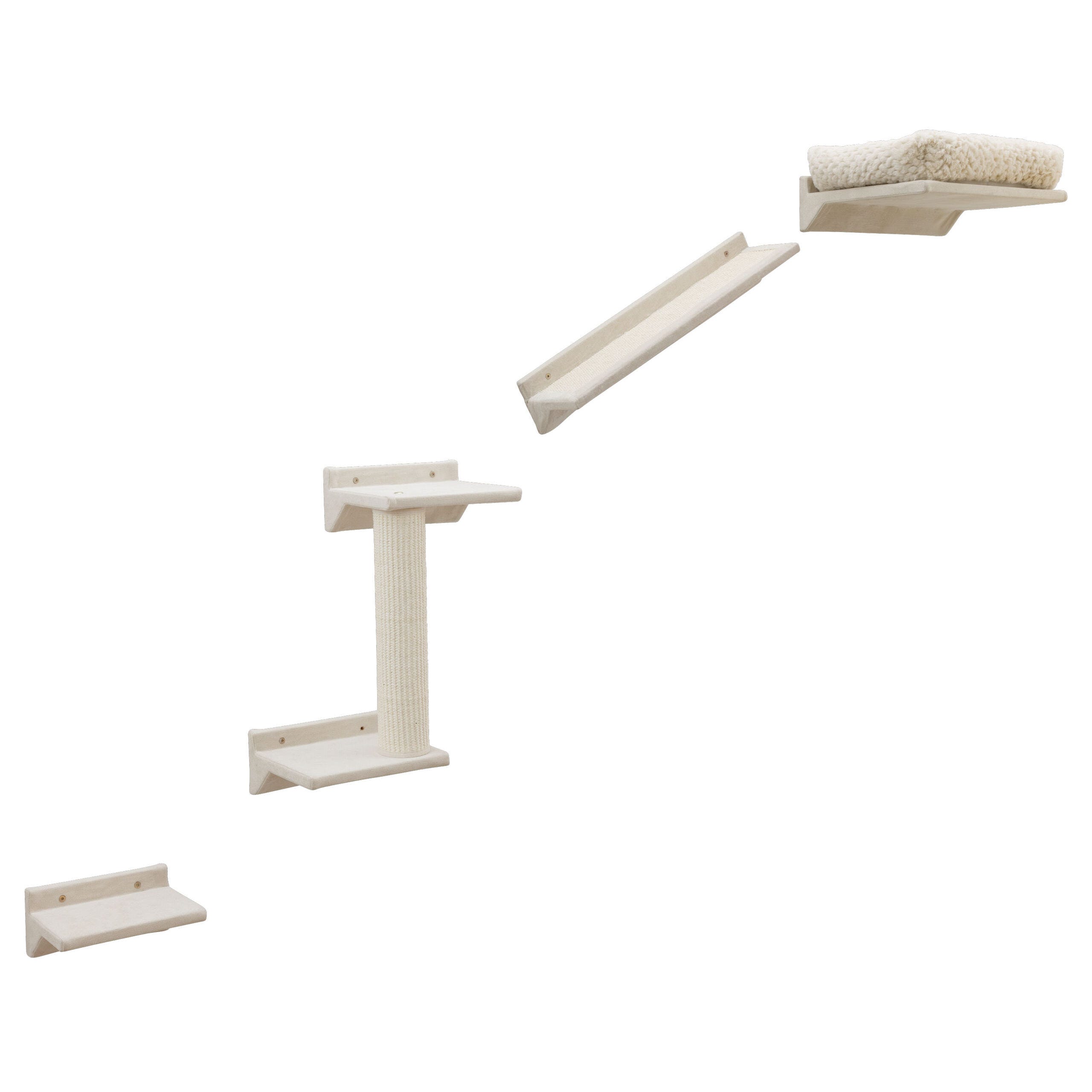 Kletterwand Monte Prado für Katzen, 4-teilig, beige