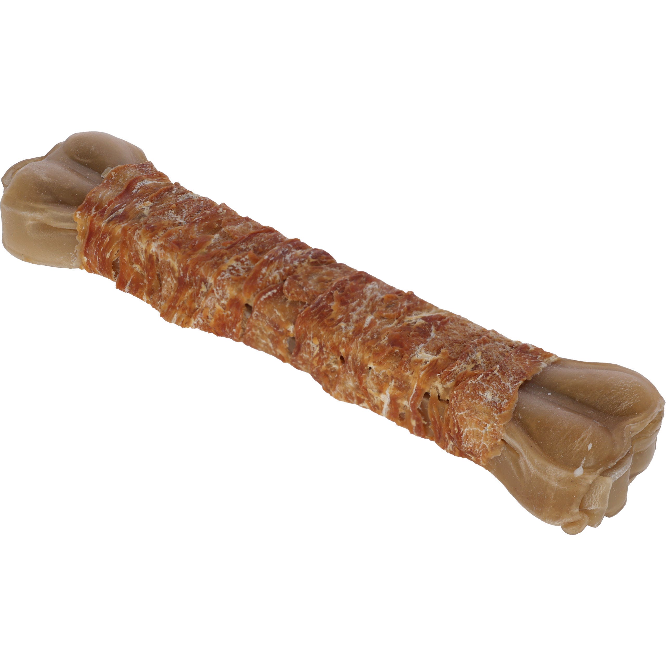 Rinderhaut Knochen, m. Hühnchen 30cm, 500g, lose in Kartonbox
