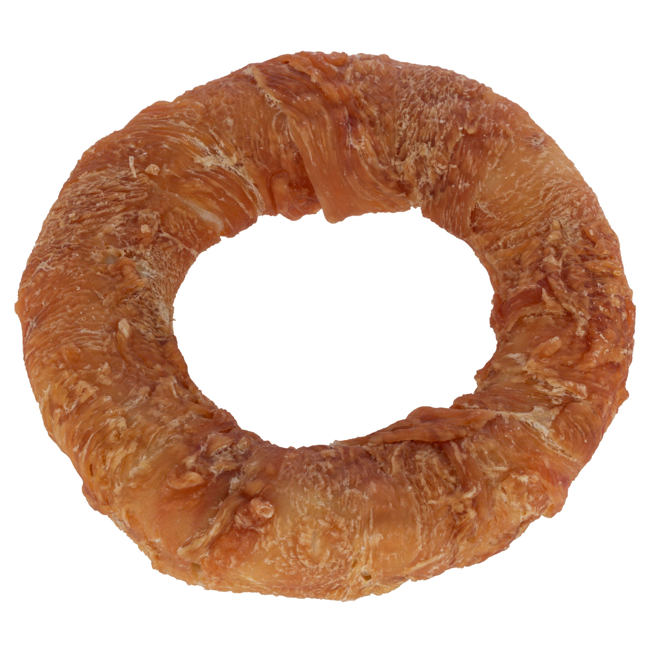 Rinderhaut Ring, m. Hühnchen 17 cm, 220g, lose in Kartonbox